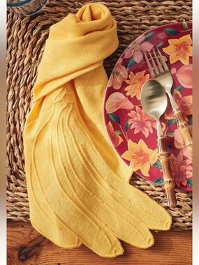 Farm Rio x Anthropologie Embroidered Napkin,
Set of 2, Yellow